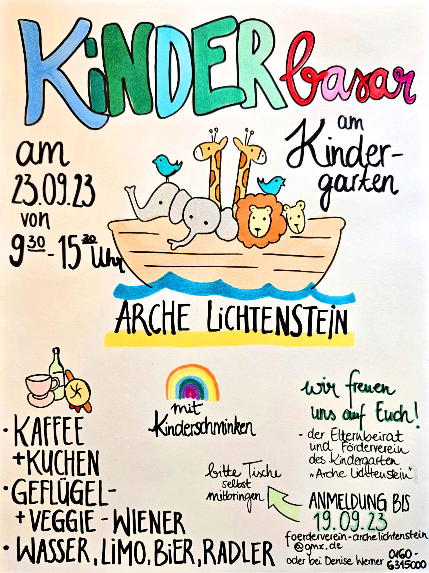 Einladungsplakat für den Basar
