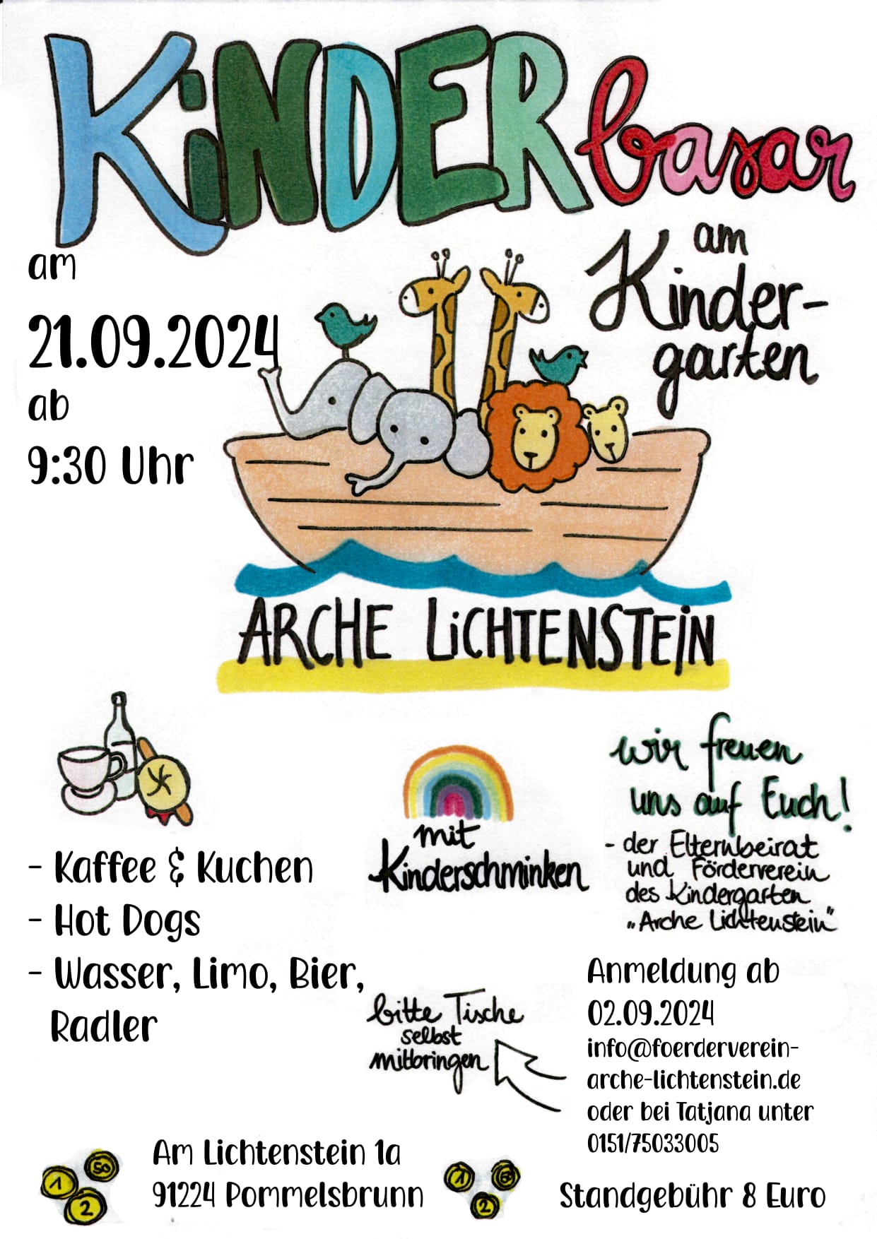 Einladungsplakat für den Basar